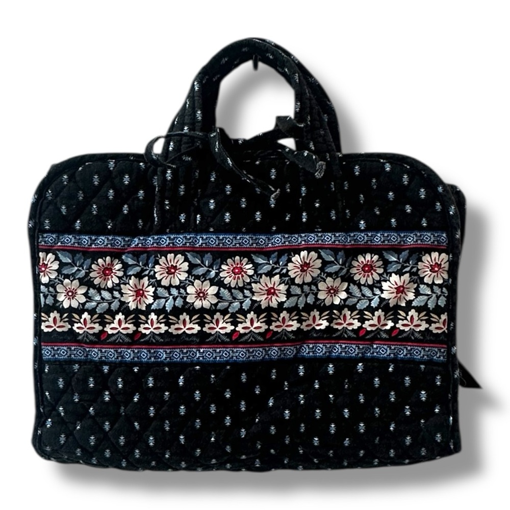 Vintage Vera Bradley Hanging Organizer Retired Alpine Black